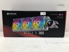 NFORTEC - ATRIA X LIQUID COOLING CPU ARGB 360MM, 360 DEGREE ROTATABLE INFINITY MIRROR, 3X 120MM PWM ARGB FANS, AMD AND INTEL COMPATIBLE, WHITE - LOCATION 17B.