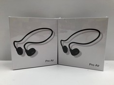 2 X PRO AIR WIRELESS HEADPHONES IN BLACK (SEALED)