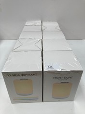 10 X NIGHT LIGHT WITH WARM LIGHT, WHITE LIGHT AND COLOURED LIGHTS T8S - LOCATION 47B.