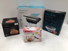 4 X KITCHEN ITEMS INCLUDING ELECTRIC GRILL CECOTEC - LOCATION 18C.
