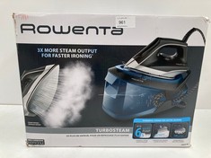 ROWENTA TURBOSTEAM VR8322 IRONING CENTRE 6.5BAR, STEAM STROKE 370G/M, MISCROSTEAM 400 SOLEPLATE, ONE HAND CARRY LOCK, ANTI-SCALE SYSTEM, ECO MODE, 1.7L WATER TANK, BLACK - LOCATION 32C.