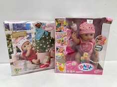 2 X ASSORTED TOYS INCLUDING BABY BORN DOLL - LOCATION 28B.