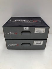 2 X RIDERO MOTORBIKE SHOES INCLUDING BLUE BOOTS SIZES 37 AND 38 - LOCATION 12C.