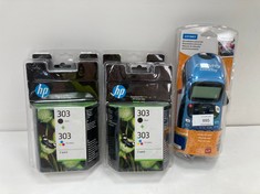 5 X ASSORTED ITEMS INCLUDING HP PRINTER INK BLACK 303 - LOCATION 8C.