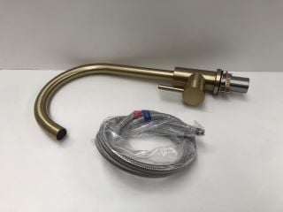 MONO KITCHEN SINK MIXER TAP WITH SWIVEL SPOUT IN BRUSHED BRASS RRP £185: LOCATION - R1