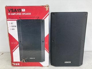 VONYX 15" ACTIVE PA BI-AMPLIFIED SPEAKER - MODEL VSA15 - RRP £259: LOCATION - BOOTH