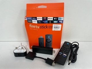 AMAZON FIRE TV STICK LITE STREAMING DEVICE (WITH BOX, HDMI ADAPTER, REMOTE & POWER CABLE) [JPTM117774]