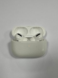 APPLE AIRPODS PRO WIRELESS EAR BUDS IN WHITE: MODEL NO A2084 A2083 A2190 (WITH WIRELESS CHARGING CASE) [JPTM117829]