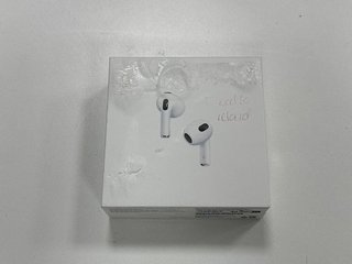 APPLE AIRPODS (3RD GENERATION) WIRELESS EARPHONES (ORIGINAL RRP - £169) IN WHITE: MODEL NO A2564 A2565 A2566 (WITH BOX) [JPTM117681]