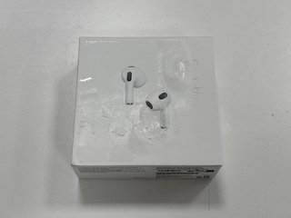 APPLE AIRPODS (3RD GENERATION) WIRELESS EARPHONES IN WHITE: MODEL NO A2565 A2564 A2897 (UNIT ONLY) [JPTM117599]