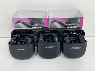 3X BOSE QUIETCOMFORT ULTRA WIRELESS HEADPHONES IN BLACK (WITH 2X BOXES & CHARGING CASES) [JPTM117898]