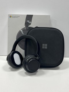 MICROSOFT SURFACE HEADPHONES 2 WIRELESS HEADSET IN BLACK: MODEL NO 1989 (BOXED WITH CARRY CASE & USB C CABLE) [JPTM117776]