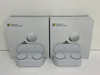 2X MICROSOFT SURFACE WIRELESS HEADPHONES (WITH BOXES & CHARGING CASES) [JPTM117917]