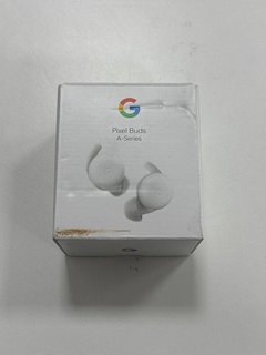 GOOGLE PIXEL BUDS A-SERIES WIRELESS EAR BUDS IN CLEARLY WHITE: MODEL NO G7T9J G7YPJ GPQY2 (WITH BOX & ALL ACCESSORIES) [JPTM117614]
