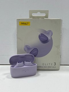 JABRA ELITE 3 WIRELESS EARBUDS IN LILAC: MODEL NO CPB155 (BOXED UNIT ONLY) [JPTM117847]