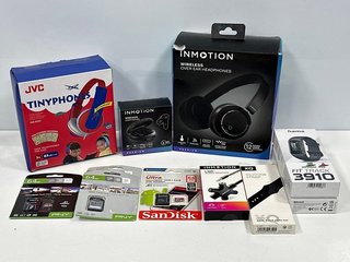 QUANTITY OF 10 VARIOUS HEADPHONES AND OTHER TECH ITEMS [JPTM117874]