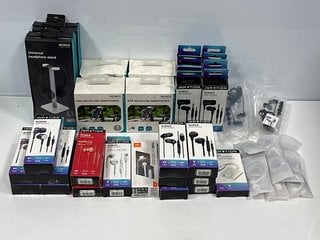 QUANTITY OF 43 VARIOUS MAKES AND MODELS OF EARPHONES AND OTHER ACCESSORIES [JPTM117871]