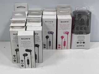 QUANTITY OF 16 VARIOUS SONY EARPHONES (WITH BOXES) [JPTM117832]