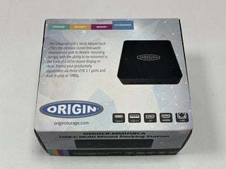 ORIGIN USB-C MULTI MOUNT DOCKING STATION DOCK (ORIGINAL RRP - £125) IN BLACK (WITH BOX & ALL ACCESSORIES) [JPTM117575]