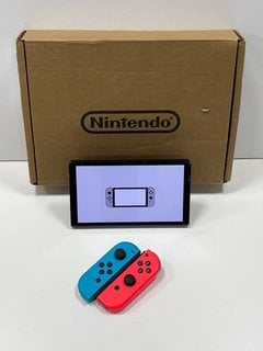 NINTENDO SWITCH OLED 64 GB GAMES CONSOLE IN RED/BLUE: MODEL NO HEG-001 (UNIT ONLY) [JPTM117729]