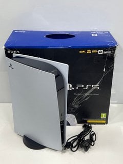 SONY PLAYSTATION 5 DISK VERSION REMOVED GAMES CONSOLE: MODEL NO CFI-1016A (BOXED WITH STAND, HDMI & POWER CABLE, STORAGE REMOVED, SPARES & REPAIRS) [JPTM116883]