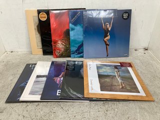 QTY OF ASSORTED 12 INCH VINYL RECORDS TO INCLUDE CELINE DION LET'S TALK ABOUT LOVE VINYL: LOCATION - G7