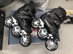 2 X SKATES INCLUDING FRICTION SKATES.