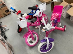 3 X CHILDREN'S BIKE INCLUDING SPIDER-MAN TRICYCLE.