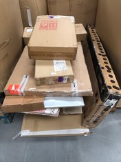 PALLET OF ASSORTED FURNITURE INCLUDING FURINO 7 CUBE SHELVING 11048 (MAY BE BROKEN OR INCOMPLETE).