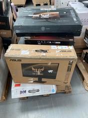 PALLET VARIETY OF BROKEN MONITORS VARIOUS MODELS INCLUDING ASUS TUF GAMING VG27AQZ.