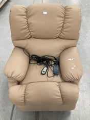 MASSAGE CHAIR ASTAN HOME BEIGE COLOUR (WITH STICKER REMAINS ON LEFT ARMREST).