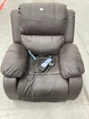 MASSAGE CHAIR WITH ELEVATING FUNCTION BLACK COLOUR (DEFECT IN RIGHT ARMREST).