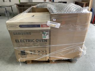 1X PALLET WITH TOTAL RRP VALUE OF £1505 TO INCLUDE 1X KENWOOD BUILT-IN 1 DOOR REFRIGERATION MODEL NO KIL60W23, 1X LOGIK BUILT-IN ELECTRIC HOBS MODEL NO LINDHOB23, 1X HOTPOINT WASHER/DRYERS MODEL NO N