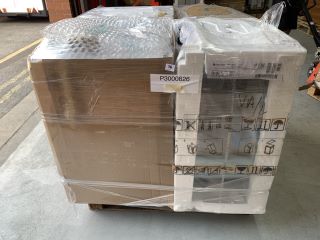 1X PALLET WITH TOTAL RRP VALUE OF £1660 TO INCLUDE 1X BEKO BUILT-IN DISHWASHERS MODEL NO DIS16R10, 1X HOTPOINT WASHING MACHINES MODEL NO NSWM1045C  W UKN, 1X HOTPOINT CONDENSOR TSL MODEL NO NT M10 81