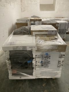 1X PALLET WITH TOTAL RRP VALUE OF £1912 TO INCLUDE 1X HOTPOINT ELECTRIC COOKERS MODEL NO  HDM67 V9DCX, 1X HOTPOINT WASHING MACHINES MODEL NO NSWR945C  GK UKN, 1X HOOVER WASHING MACHINES MODEL NO H3W6