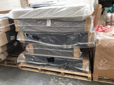 PALLET OF ASSORTED BED BASES TO INCLUDE GREY VELVET DOUBLE BED BASE (COLLECTION OR OPTIONAL DELIVERY) (KERBSIDE PALLET DELIVERY)