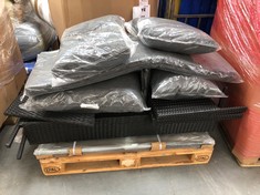 PALLET OF ASSORTED RATTAN PARTS TO INCLUDE ALL WEATHER CUSHIONS (COLLECTION OR OPTIONAL DELIVERY) (KERBSIDE PALLET DELIVERY)