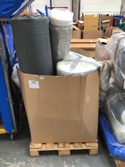 PALLET OF ASSORTED MATTRESS TOPPERS TO INCLUDE GREY DOUBLE SIZED BED MATTRESS TOPPER (COLLECTION OR OPTIONAL DELIVERY) (KERBSIDE PALLET DELIVERY)