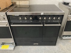 SMEG CLASSIC 90CM RANGE COOKER WITH INDUCTION HOB IN BLACK - MODEL NO. C92IPBL9-1 - RRP £1649 (COLLECTION OR OPTIONAL DELIVERY) (KERBSIDE PALLET DELIVERY)