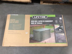 LIFETIME GARDEN STORAGE DECK BOX 439.1L - ITEM NO. 619885 - RRP £170 (COLLECTION OR OPTIONAL DELIVERY)