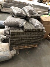 GREY RATTAN GARDEN FURNITURE SOFA SET WITH CUSHIONS (PART) (COLLECTION OR OPTIONAL DELIVERY) (KERBSIDE PALLET DELIVERY)