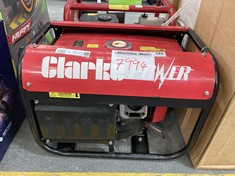 CLARKE POWER GENERATOR - MODEL NO. PG3800A - RRP £287 (COLLECTION OR OPTIONAL DELIVERY)