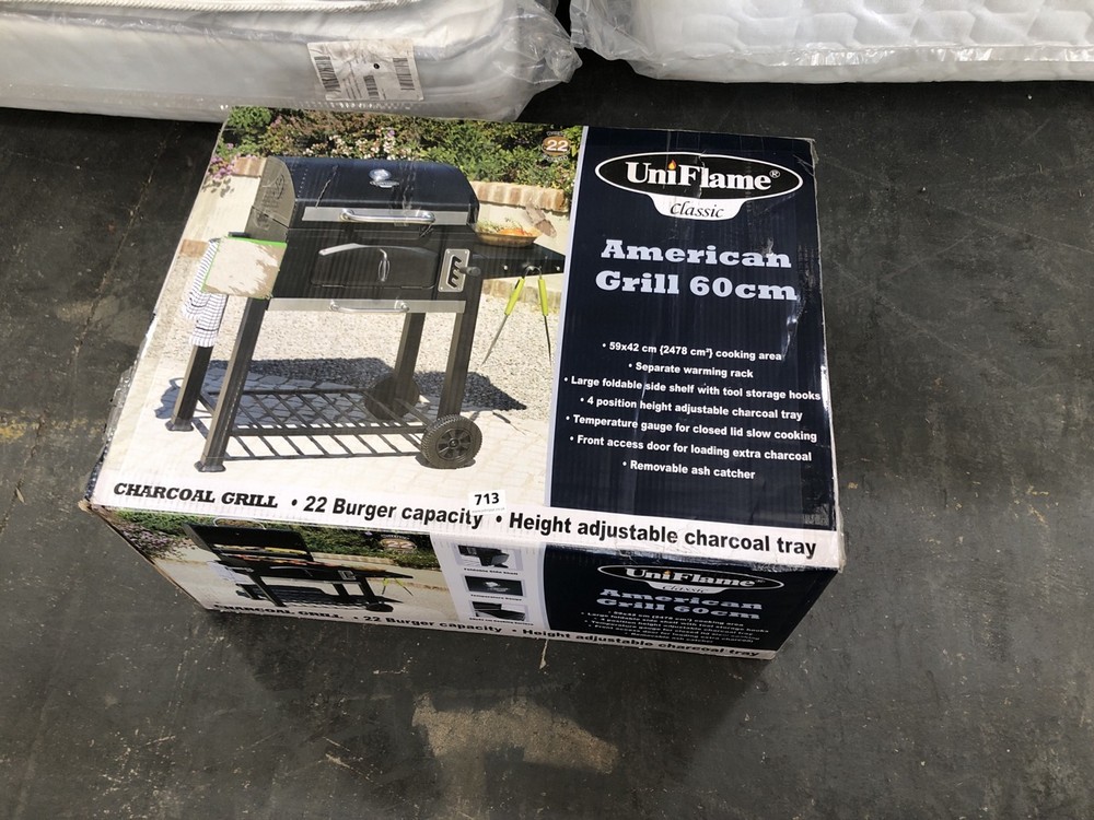 John Pye Auctions UNIFLAME CLASSIC 60CM AMERICAN CHARCOAL GRILL RRP £111 (COLLECTION OR