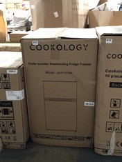 COOKOLOGY UNDER COUNTER FRIDGE FREEZER - MODEL NO: UCFF87BK - RRP £149 (COLLECTION OR OPTIONAL DELIVERY)