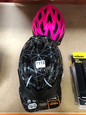 KIDS BICYCLE HELMET BLACK - SIZE 7-13 YEARS TO INCLUDE VERVE BICYCLE HELMET PINK - SIZE S (DELIVERY ONLY)