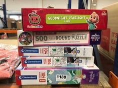 5 X ASSORTED ITEMS TO INCLUDE COCOMELON GOODNIGHT STARLIGHT GAME (DELIVERY ONLY)