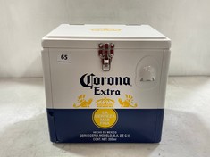CORONA EXTRA 12L STRONG ALUMINIUM RETRO COOLER ICE BOX WITH CARRY HANDLES & BOTTLE OPENER (DELIVERY ONLY)