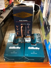 2 X GILLETTE INTIMATE I3 INTIMATE HAIR TRIMMER TO INCLUDE KING.C.GILLETTE BEARD TRIMMER (DELIVERY ONLY)