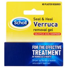 100 X SCHOLL SEAL AND HEAL VERRUCA REMOVAL GEL, 10 ML, PACK OF 6. (DELIVERY ONLY)