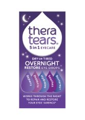 100 X THERATEARS OVERNIGHT RESTORE DRY OR TIRED EYE DROPS | REPAIRS AND HYDRATES EYES’ THROUGH THE NIGHT | CONTACT LENS FRIENDLY AND LONG-LASTING RELIEF | PRESERVATIVE FREE 5 IN 1 EYE CARE DROPS | 10
